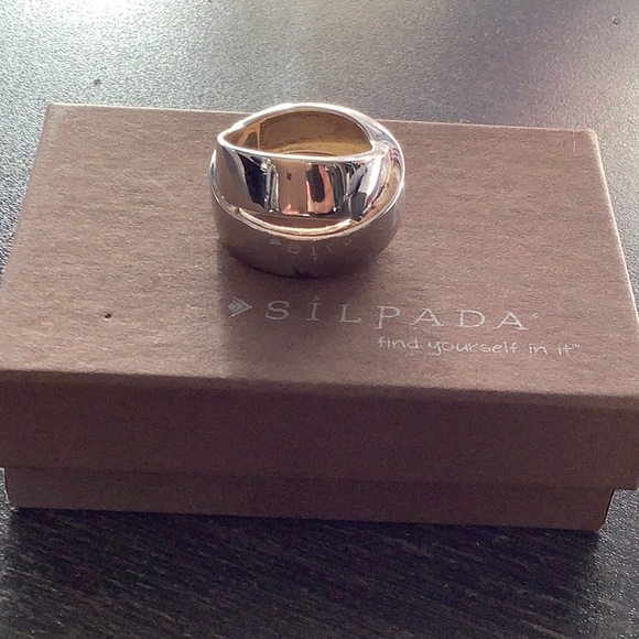 Silpada Jewelry - R3056 Silpada Sterling silver band together Ring size 9.5